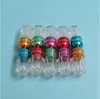 100 x Mini Cute Capsule Shells Runda Transparenta Piller Fall Plastfyllningsflaskor med Aluminium Cap Medical Droger Container