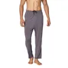 Fato de outono homens quentes de algodão modal pijama calças sleepwear plus size yoga fitness confortável fundos homem casual casual calças 20115