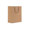 Коричневый крафт-бумага покупок товарища по магазинам Партия подарочные сумки с ручками веревки 16 размеров оптом