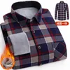 Camicie casual da uomo Addensare Plus Pile Camicia invernale calda per uomo Flanella Plaid Size Abbigliamento Oversize 4XL 5XL 6XL 7XL 8XL 9XL