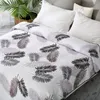 Bedding folhas simples imprimir algodão poliéster colaborado cobertura lastbed coverlet manta de verão 15 cores disponíveis #sw y200417