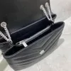 роскошная сумка через плечо бренд LOULOU Y-образный дизайнерский шов из кожи дамы металлическая цепочка высокого качества раскладушка мессенджер подарочная коробка оптом