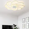 Lustre de plafond blanc éclairage de lustre acrylique de matériel de créativité de LED moderne pour le salon salle à manger