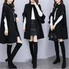 New Autumn Women's wool Shawl Cloak Ruffle Flare Sleeve Female Woolen Coats Fashion Loose Ladies Capes Long Coats Jackets LJ201106