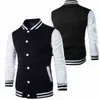 후드 남성/소년 야구 재킷 남자 패션 디자인 와인 레드 남성 슬림 한 대학 대표팀 재킷 남자하라 주쿠 스웨트 셔츠 220124