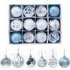 Pendentif d'arbre de Noël Fournitures de Noël Décoration de cadeau Boule colorée 5cm 1set / 12pcs Boule de Noël en PVC T2I51606