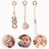 3pcs Baby Nordic Gym Ram Hängsmycke Träställ Virka Teether Nursing Hängande Spela Leksaker Barnrum Dekoration Gåvor LJ201113