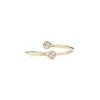 Double T Damen S925 Silberschmuck mit seitlichen Steinen Ring, Roségold mehrfarbig, Großhandel aus China8702279