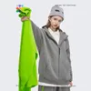 INFLATION Casual Zip Up Hoodies Men Women Winter Thick Fleece Sweat Jacket Unisex Solid Matching Hooded Sweatshirt Couple 220114