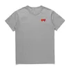 Love Hearts T-shirt Peach Heart Men Women Round Neck Cotton Short-sleeved Solid Color Embroidery Heart Lovers Tee Top Hip Hop Shirt