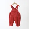 1-3 Years Baby Kids Pants Overalls Unisex Fashion Solid Straight Corduroy Jumpsuits for Boys Girl Jumpsuit Autumn New Arrival 201112