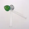 Preço inferior mini tubos de vidro tubo transparente com estilo morango colorido tigela queimadores de óleo de vidro cachimbos de mão mini cachimbos