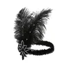 Women039s Elegante Hoofdbanden Vintage Pailletten Feest Hoofddeksel Mode Kralen Flapper Feather Haar Hoofdband Bruiloft Bruids Accesso8933208