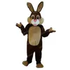 Halloween Braunes Kaninchen Maskottchen Kostüm Top Qualität Cartoon Charakter Outfits Erwachsene Größe Weihnachten Karneval Geburtstag Party Outdoor Outfit