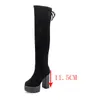 Women Winter Knee High Boots Platform High Heel Long Boots Round Toe Sexy Shoes bottes femme Black Thick Heels Shoes chaussures