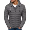 Zogaa inverno homens parkas algodão acolchoado jaquetas com capuz casacos casuais sobretudo zíper homens maciço slim fit sacola jaqueta para homens 201119