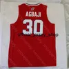 NCAA College Kansas Jayhawks Basketball Jersey Ochi Agbaji Red Blue Size S-3XL All Stitched Broderi