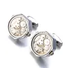 Promotion Immovable Watch Movement Cufflinks Stainless Steel Steampunk Gear Watch Mechanism Cuff links for Mens Relojes gemelos 203902359