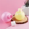 120ml Flip Cap Plastic Spherical Colorful Travel Cosmetic Packaging Bottle Pink Yellow Blue Green Clear
