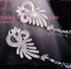 2020 Stile Europeo Cubic Zirconia Impostazione gioielli in pietra lungo Dropping Vintage Wedding orecchini Bridal Party