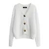 Maglione di mohair Cardigan da donna Scollo a V invernale Top lavorato a maglia morbido Capispalla solido Bianco Marrone Casual Donna Maglieria Maglioni 201120