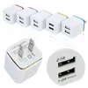 Kvalitet 5V 2.1 + 1A Double USB AC Travel US Wall Charger Plug Dual för smart telefon