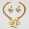 Dubai Gold Collier Boucles d'oreilles Collection Mode Nigéria Mariage Africain Perle Bijoux Collection Italienne Ensemble de bijoux pour femmes 201222