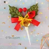 Christmas cake decoration accessories grass circle leaves old man cedar plug-in dessert table supplies