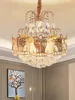 American Crown Crystal Chandeliers LED Light European Luxury Classic Chandelier Lights Fixture Dining Room Lobby Living Room Indoor Lighting Dia50cm H56cm