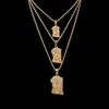 Herren Hip Hop Halskette Schmuck Mode Edelstahl JESUS Stück Anhänger Halskette Hohe Qualität Gold Necklace248x