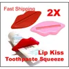 Zahnbürstenhalter Mode Tragbare Badezimmerprodukte Lippenkussspender Zahnpasta Squeeze Lippen zum Extrudieren von Zahnpasta qylAjj bdesports