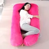 Soft Fleece Pregnant Pillow Gravida U Type Lumbar Pillow Multi Function Side Protect Cushion for Pregnancy Women Drop 220309