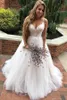 Charmiga Spaghetti Straps Bride Dress Pretty A-Line Long Wedding Party Dress Vstido de Casamento Anpassad