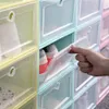 Storage Boxes & Bins 7pcs/lot Foldable Clear Shoes Box Dustproof Plastic Shoe Organizer Cabinet Footwear Holder Protection Rack1