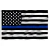 Bandeira de Linha Azul Fina Bandeira da Polícia Americana 3x5ft EUA Banner País Elecional Geral para Trump Fans W77