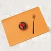 Waterproof oilproof Washable Table Mats Dining Table Synthetic Leather Home kitchen Placemat Placemats Pads Decoration