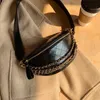 Bolso de pecho para mujer, bolsos con cadena con patrón de diamantes, cadena de cuero PU de calidad, bandolera pequeña de hombro, monederos para mujer, billetera negra 322C