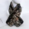 Nowy projektant Winter War Snake Skin Faux Fur Flar Pierścień Pierścień Kobiety Mężczyźni Mężczyźni Outdorem Grube Szaliki Szaliki Nekwarmer Y201007