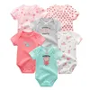 6 Teile/los Uniesx Sommer geboren Baby Strampler 100% Baumwolle Baby Kleidung Set Roupas de bebe Baby Junge Mädchen Kleidung LJ201223
