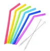 30sets Drinking Straws Set Drink Tools Reusable Eco-Friendly Colorful Silicon Straw For Home Bar Accessories