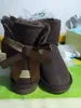 Kvinnors Bow-Tie Snow Boots Childre Ribbon Fur Intedrated Håll varma Stövlar EUR Storlek 21-43