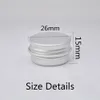 5g Empty Aluminum Jar Lip Balm Cosmetic Makeup Honey Cream Bottle Refillable Small Metal Containers Rose Gold Silver Pink 5ml