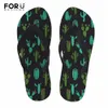 Forudesigns النساء النعال شخصية الصبار النعال يطبع الإناث الانزلاق على الحمام flipflops سيدة الناعمة المطاط الصنادل zapatillas موهير شراء الأحذية على S6Y0 #