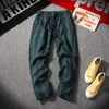 Mężczyźni Pełne bawełniane spodnie w kratę Slim Fit Spring Men's Slim Casual Long Pants Pantalones Hombre Mężczyzna Harem Jogger Pants 201118