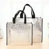 DIY Shopping Tassen Opvouwbare Mode Tote Laser Stof Niet-geweven No Rits Tas Huis Herbruikbare Handtassen 2 6BL G2