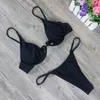 2020 New high cut thong bathing suit high waist swimsuit Solid swimwear women Brazilian Biquini swim beach micro bikini set LJ200825