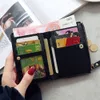 Fashion Women Girls Short Wallet Small PU Leather Cherry Embroidery Coin Purse Card Holders Lady Girl Mini Money Bag43336761121529