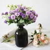 Konstgjorda Lilac Blommor Bundle Bröllop Holding Flores Bouquet Hem Party Garden Decoration 5 Grenar 20 huvuden JK2102XB