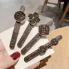 Hair accessories party favor women printed hair clip rhinestones crystal bangs side female clips