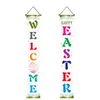 Happy Easter Hanging Banners Valentine Day St Patrick Party Vacation Porch Door Couplet Home Decoration